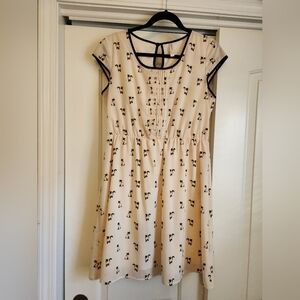 Xhilaration Cream Dress with Cat Print XL